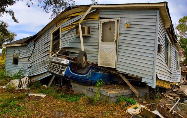 A ruined home