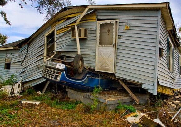 A ruined home